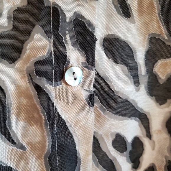 Alfred Dunner Tiger Print Button Up Collard Blouse 20W - Picture 8 of 14